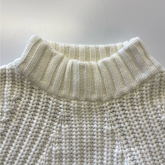 C/MEO COLLECTIVE Anthropologie Chunky Knit Cozy Mock Neck Oversized Sweater XS - Picture 4 of 10